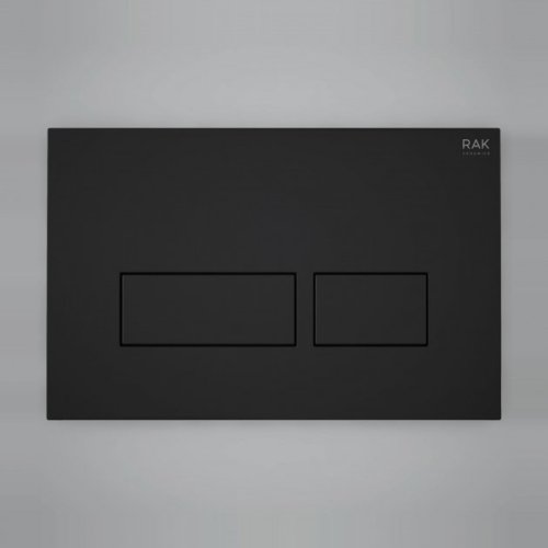 RAK Ecofix Matt Black Flush Plate With Rectangular Push Plates