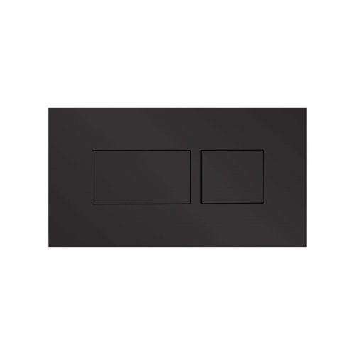 Britton Bathrooms Hoxton Matt Black Dual Flush Plate