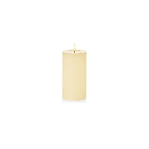 Premier Decorations FlickaBright Candle with Melted Pool 7.5 x 15cm - Cream