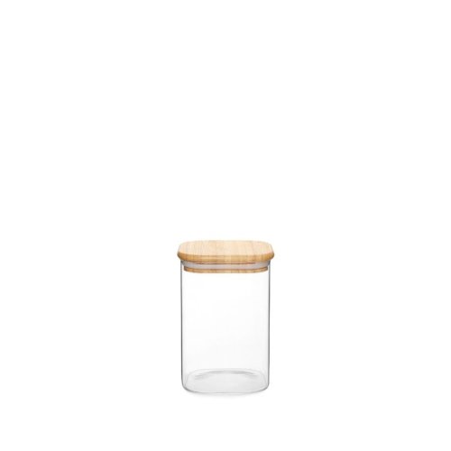 Jomafe Store&Care Square Glass Jar With Bamboo Lid - 1100ml