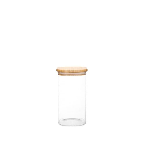 Jomafe Store&Care Square Glass Jar With Bamboo Lid - 1400m