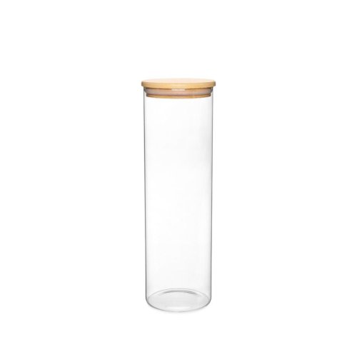 Jomafe Store&Care - Round Glass Jar with Bamboo Lid - 2000ml