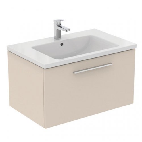 Ideal Standard i.life B Wall Hung 80cm 1 Drawer Matt Sandy Beige Vanity Unit