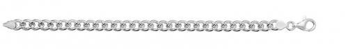 Silver Ladies Hollow Curb Bracelet 7 1/2 Inch
