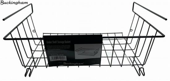 Buckingham Under Shelf Storage Basket - Black