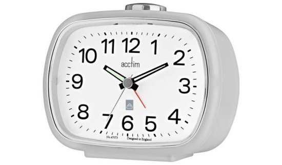 Acctim Camille Alarm Clock - Grey