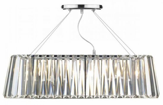 Dar Cecilia 3 Light G9 Oval Linear Pendant Bar