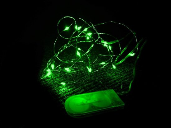 Jingles 20 LED Green Flower Lights - Static