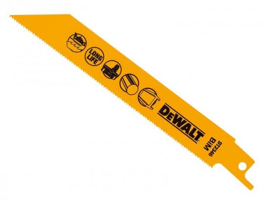 DeWalt Bi-Metal Reciprocating Blade for Metal Cordless 152mm x 18 TPI (Pack 5)