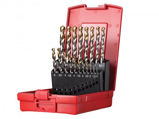 Dormer A095 Set 201 A002 HSS TiN Coated Jobber Drill Set of 19 1.0-10.0 x 0.5mm