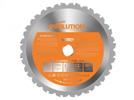 Evolution RAGE Multi-Purpose Circular Saw Blade 185 x 20mm x 20T