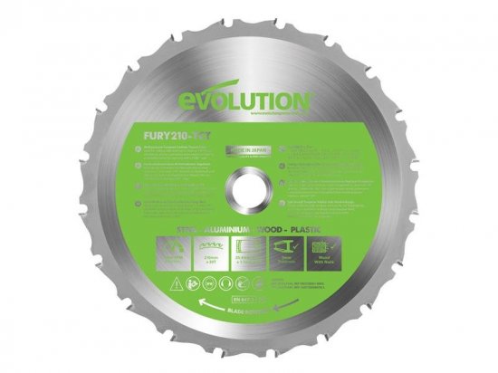 Evolution FURY Multi-Purpose TCT Circular Saw Blade 210 x 25.4mm x 20T