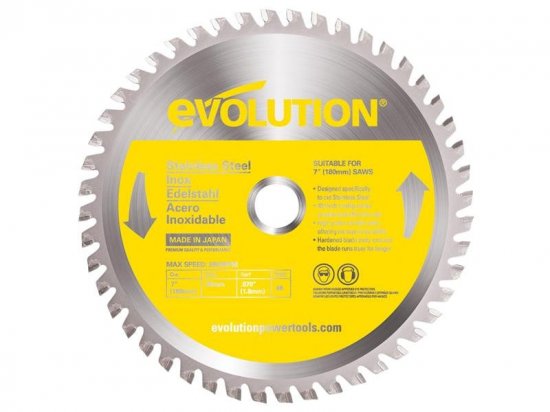 Evolution Stainless Steel Cutting Circular Saw Blade 180 x 20mm x 48T