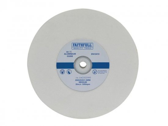 Faithfull General Purpose Grinding Wheel 200 x 25mm White Medium