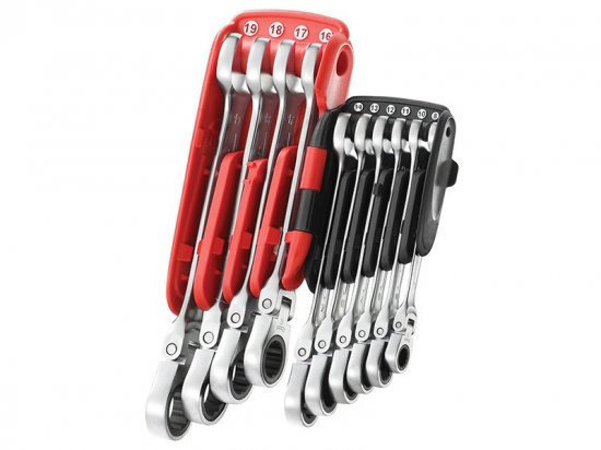 Facom 467BF.JP10PB Ratchet Combination Flexi Wrench Set 10 Piece