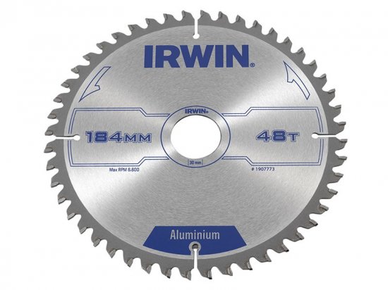 Irwin Professional Aluminium Circular Saw Blade 184 x 30mm x 48T TCG