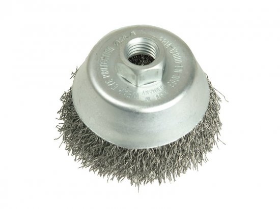 Lessmann Cup Brush 80mm M14, 0.30 Stainless Steel Wire