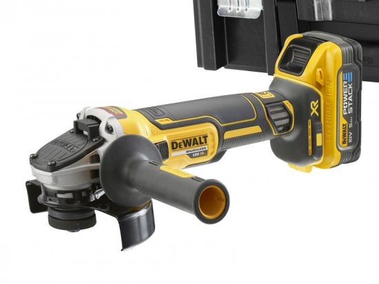 DeWalt XR Advantage Grinder 125mm 18V 2 x POWERSTACK? 5.0Ah Li-ion