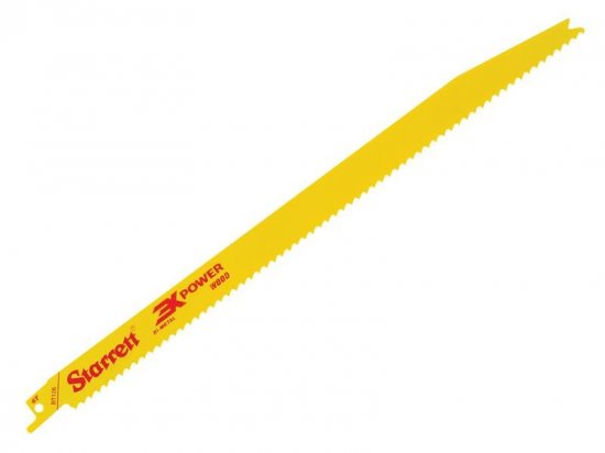 Starrett BT126-5 Bi-Metal Reciprocating Blade, Wood Tapered 300mm 6 TPI (Pack 5)