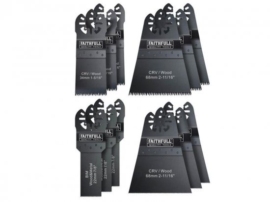 Faithfull Multi-Function Tool Blade Set 12 Piece