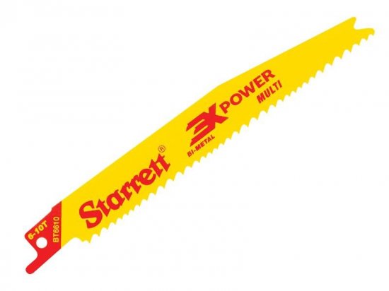 Starrett BT6610-5 Bi-Metal Reciprocating Blade Tapered 152mm 6-10 TPI (Pack 5)