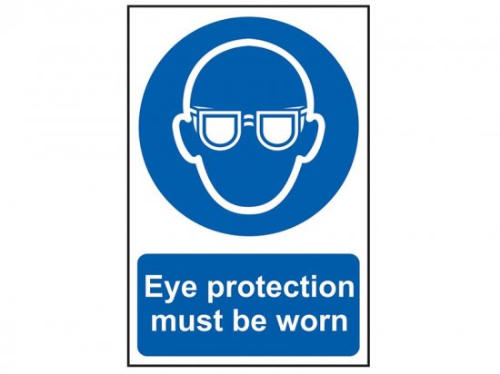 Scan PVC Sign 200 x 300mm - Eye Protection Must Be Worn