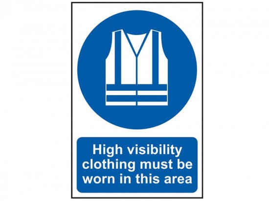 Scan PVC Sign 200 x 300mm - High Visibility Jackets Must Be Worn In This Area