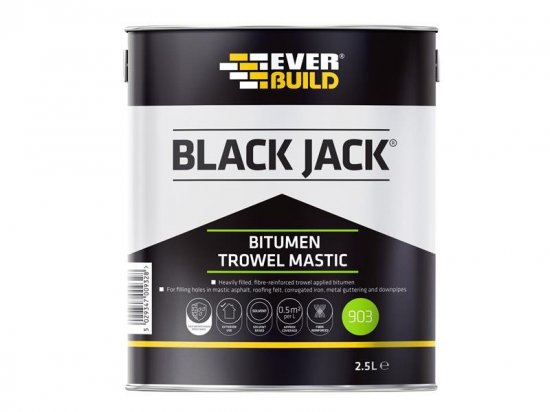 Everbuild Black Jack 903 Bitumen Trowel Mastic 2.5 litre