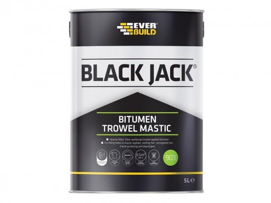 Everbuild Black Jack 903 Bitumen Trowel Mastic 5 litre