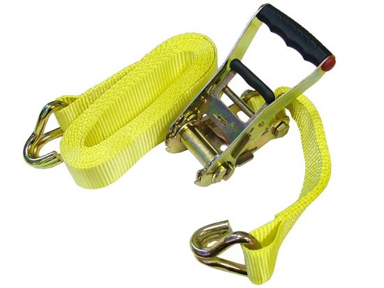 Faithfull Ratchet Tie-Down 5m x 50mm Trucker Breaking Strain 4000kg