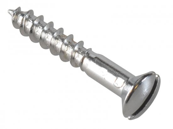 ForgeFix Multi-Purpose Screw SL Raised Head Chrome Plated 4.0 x 25mm ForgePack 35