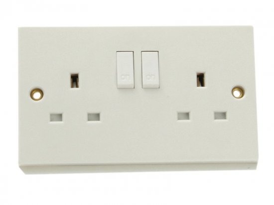 SMJ Switched Socket 2-Gang 13A