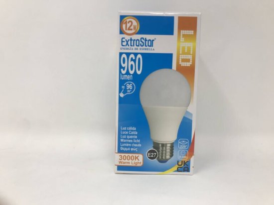 Extrastar 12W E27 LED Light Bulb 3000K