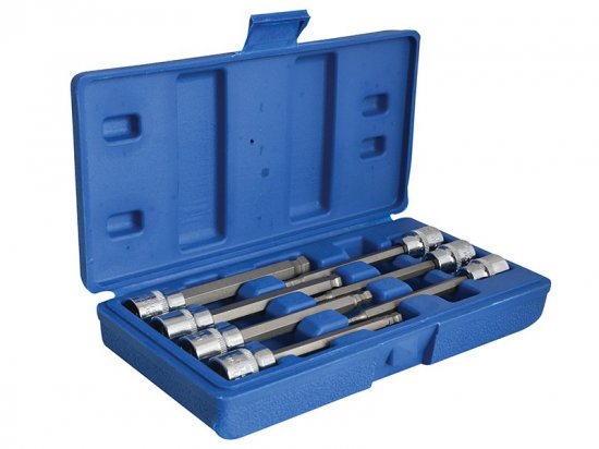 BlueSpot Tools 3/8in Drive Extra Long Hex Ball Socket Bit Set 7 Piece