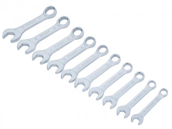 BlueSpot Tools Stubby Combination Spanner Set 10 Piece