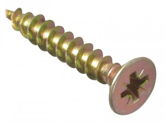 ForgeFix Multi-Purpose Pozi Compatible Screw CSK ST ZYP 5.0 x 35mm (Box of 200)