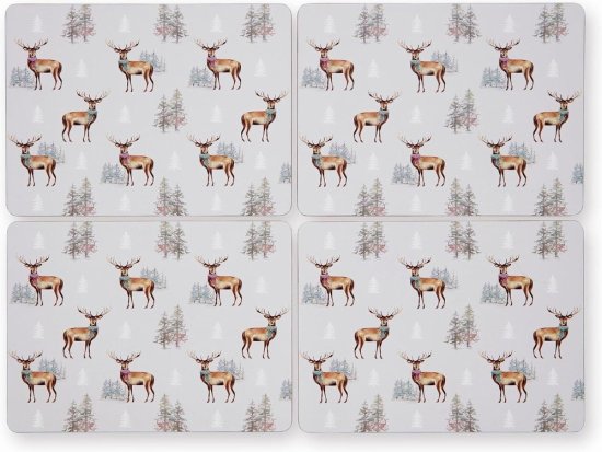 Cooksmart Christmas Stag Placemats (Set of 4)