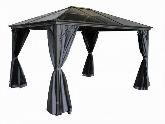 Lugano Premium Polycarbonate Gazebo 33.6m Grey