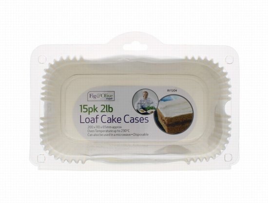 Fig&Olive 2Lb Loaf Cake Cases - 20 Pack