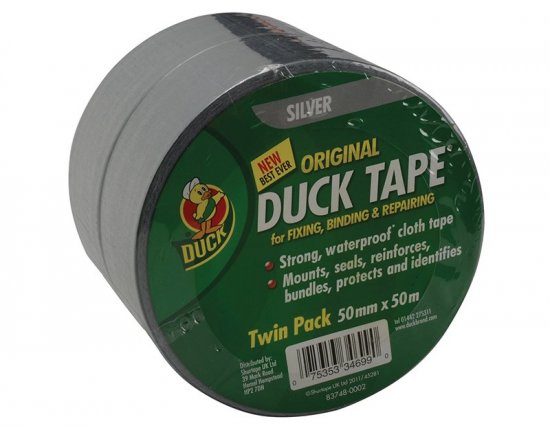 Shurtape Duck Tape Original 50mm x 50m Silver (Twin Pack)