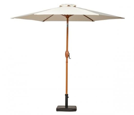 Royalcraft Ivory 2.5M Woodlook Crank And Tilt Parasol