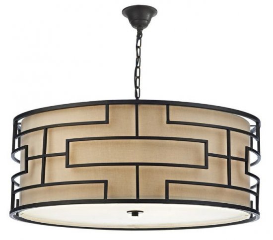 Dar Tumola 6 Light Pendant Bronze 90cm