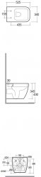 RAK Metropolitan Rimless Wall Hung WC