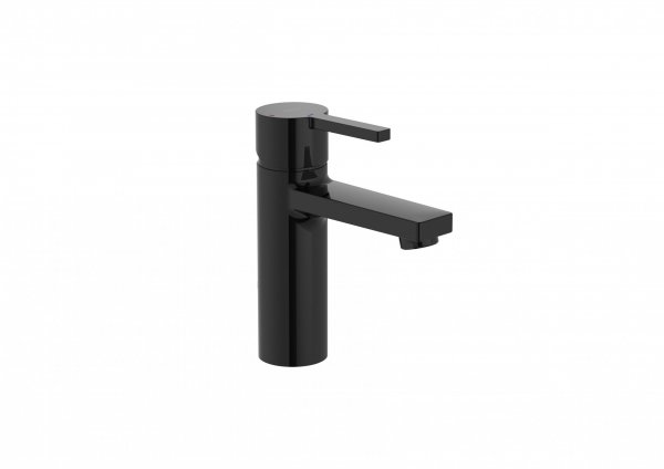 Roca Naia Titanium Black Smooth Bodied Basin Mixer