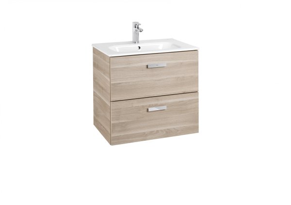 Roca Victoria Basic Unik Birch 600mm Basin Unit with 2 Drawers