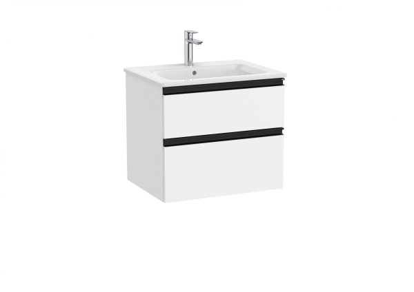 Roca The Gap Matt White 600mm 2 Drawer Vanity Unit with Basin