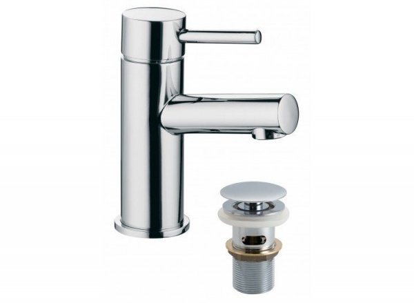 Vado Zoo Mono Basin Mixer Smooth Bodied with Clic-Clac Waste