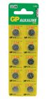 GP 656.206 LR44/AG13/A76 Alkaline Button Cell Battery 125mAh Pack of 10 - New