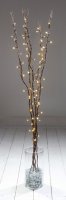 Premier Decorations 1.2M Twigs with 80 Warm White LED - Dark Brown