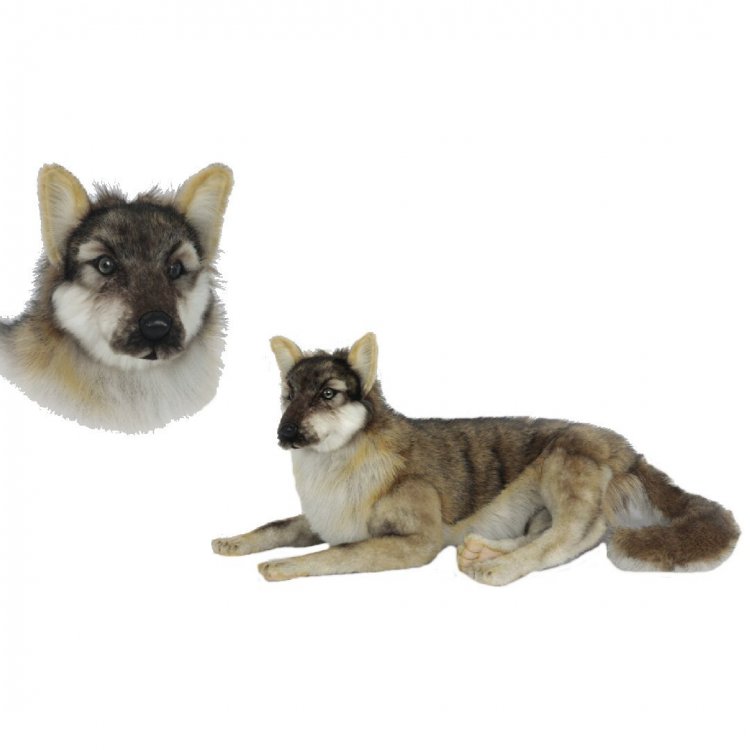 Soft Toy Wolf Lying by Hansa 66cm.L 6762